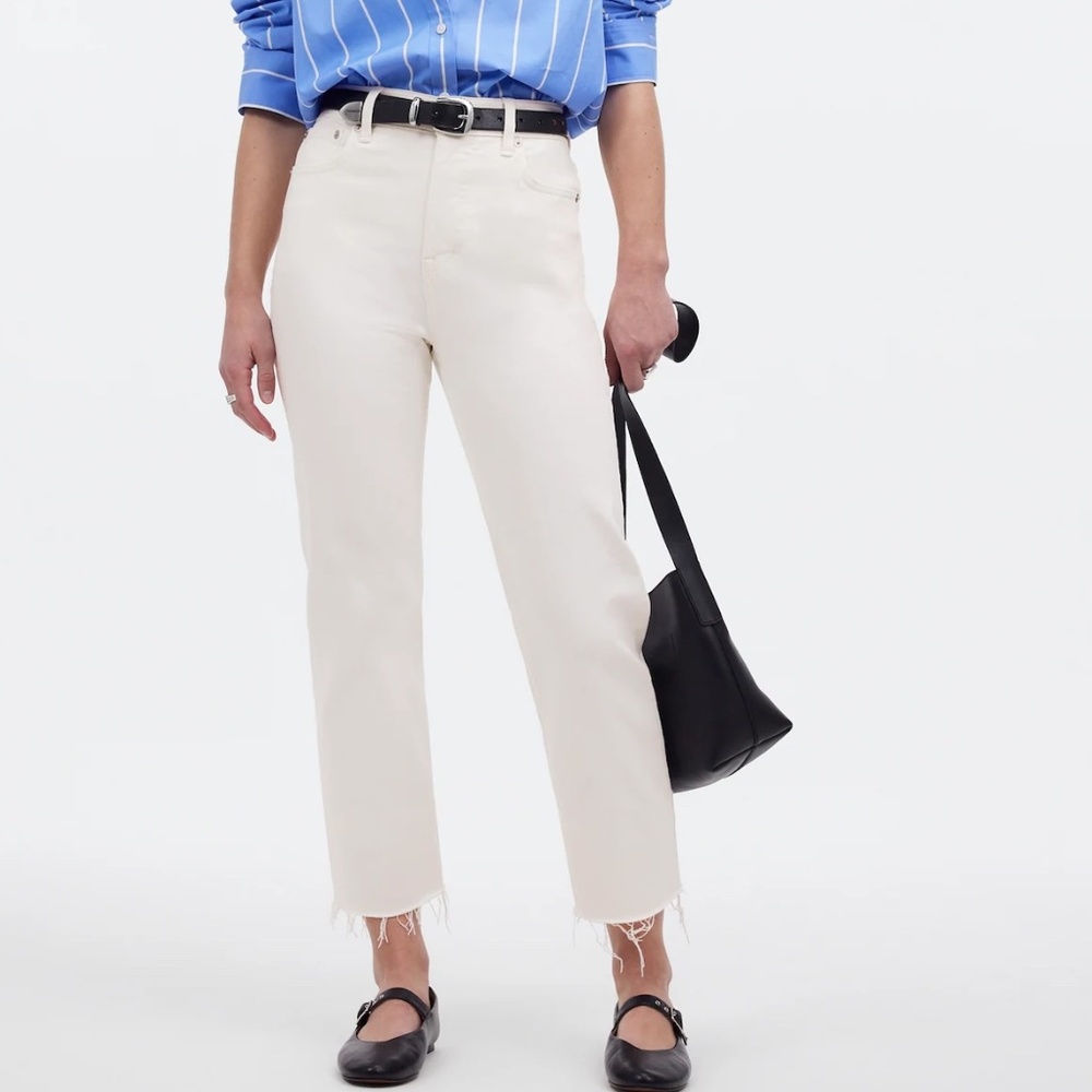 Madewell The '90s Straight Crop Jean in White